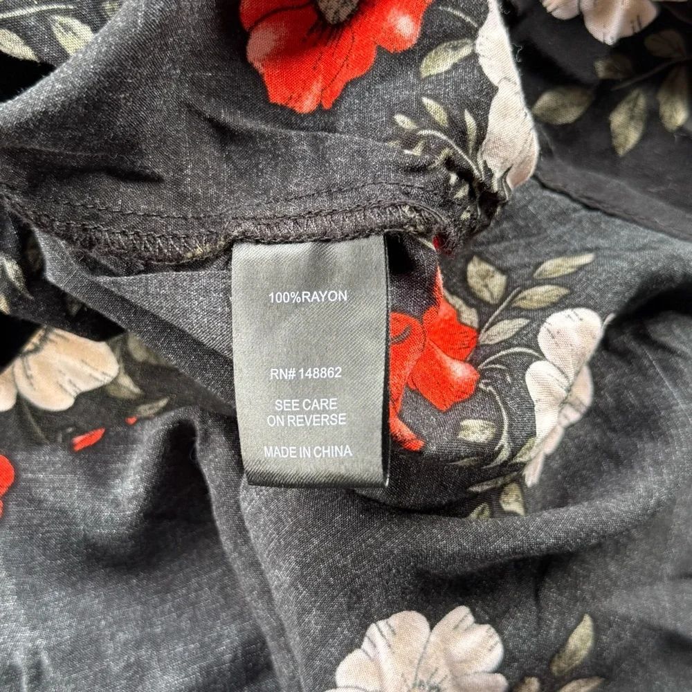 🌺 Torrid Floral Sleeveless Blouse Plus Size 2X Boho Spring Summer Top Flowers - Picture 5 of 5